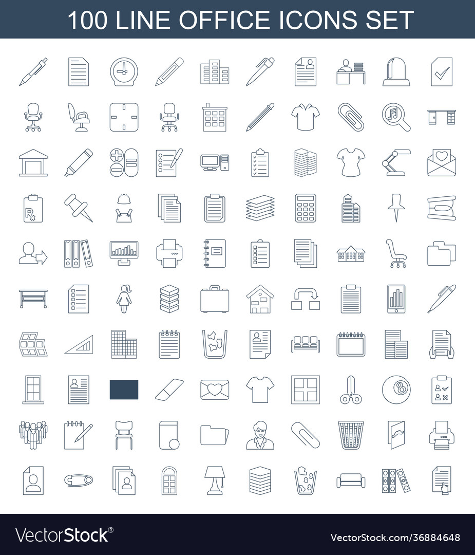 100 office icons