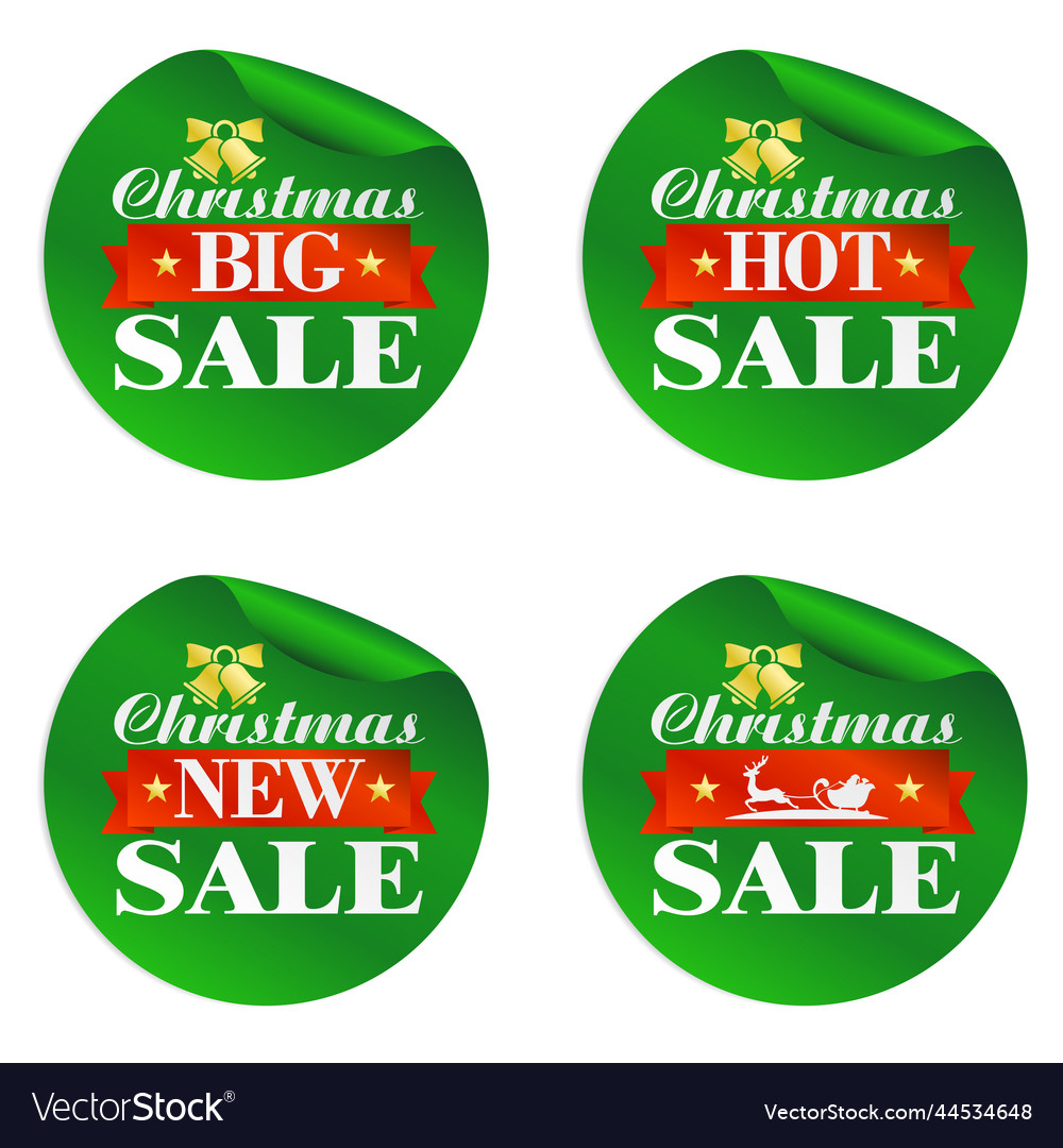 Weihnachtsverkauf grün Stickers set big hot new