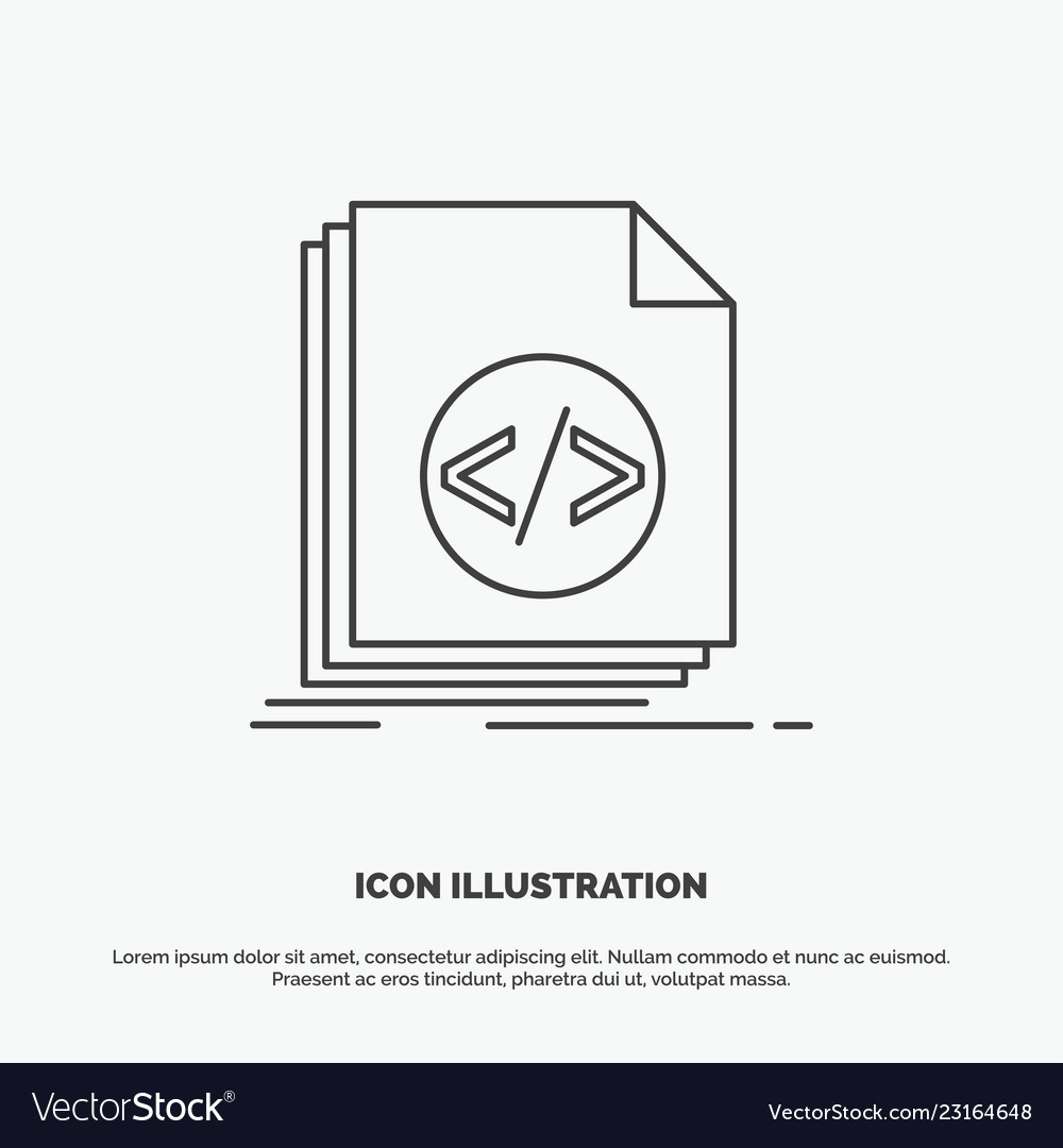 Code Kodierung Datei-Programmierskript-Symbolzeile vector image Code Kodierung Datei-Programmierskript-Symbolzeile