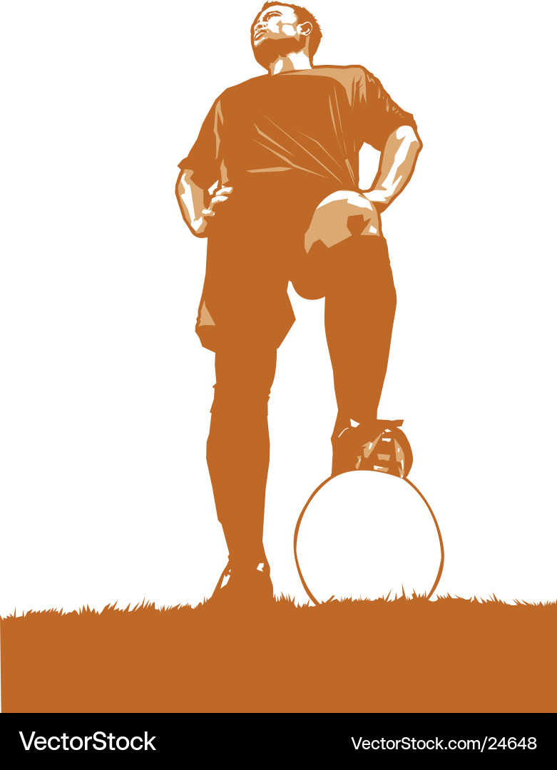 Footballer Portrait Royalty Free Vector Image - VectorStock