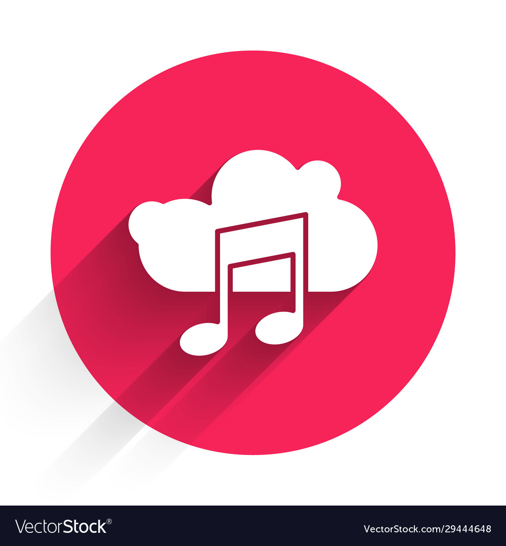 White music streaming service icon isolated