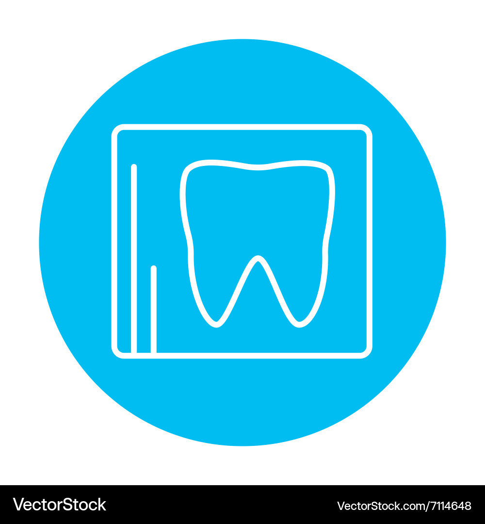 X-ray of tooth line icon Royalty Free Vector Image