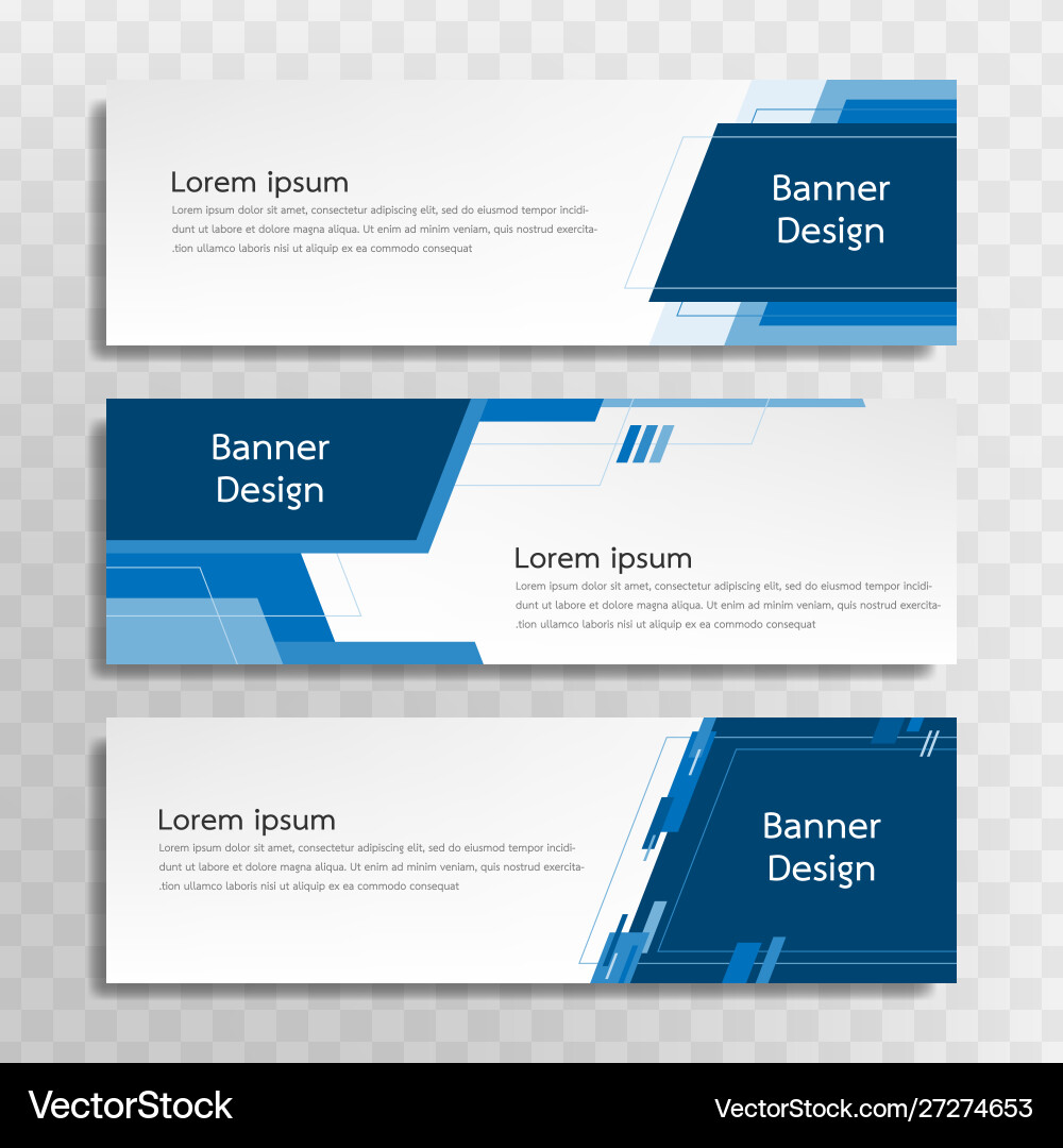 Banner Templates Set For Web Design Or Topics Vector Image