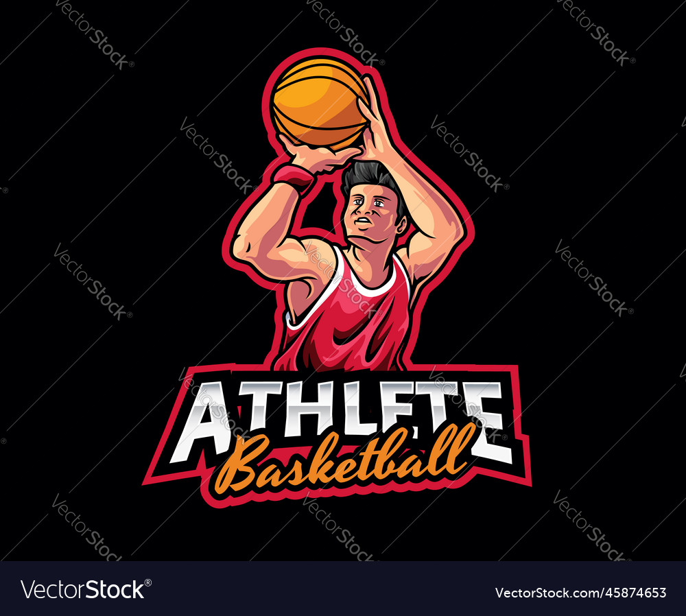 Basketball Mascot Logo Design Royalty Free Vector Image 2440