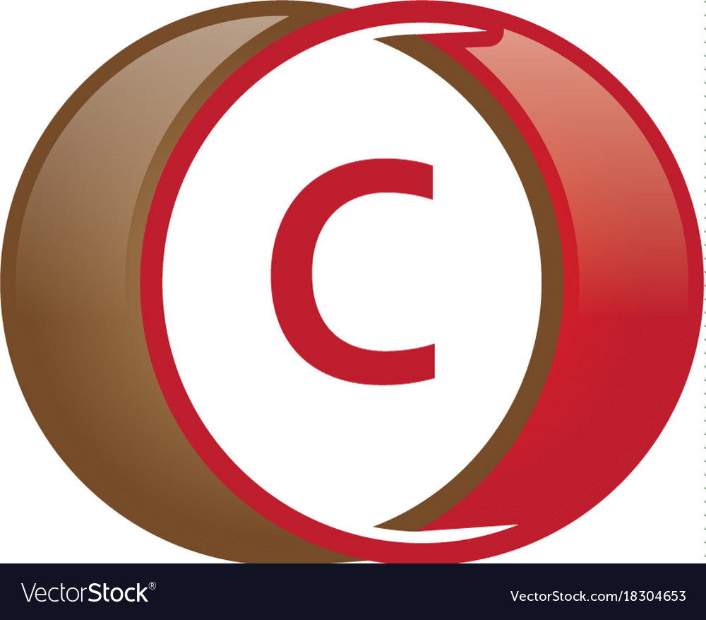 C letter circle logo Royalty Free Vector Image