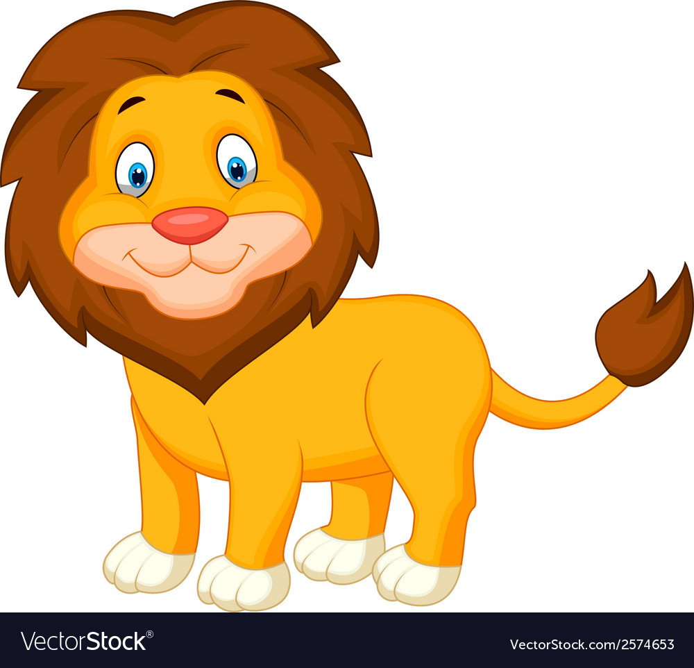 Download Cartoon lion Royalty Free Vector Image - VectorStock