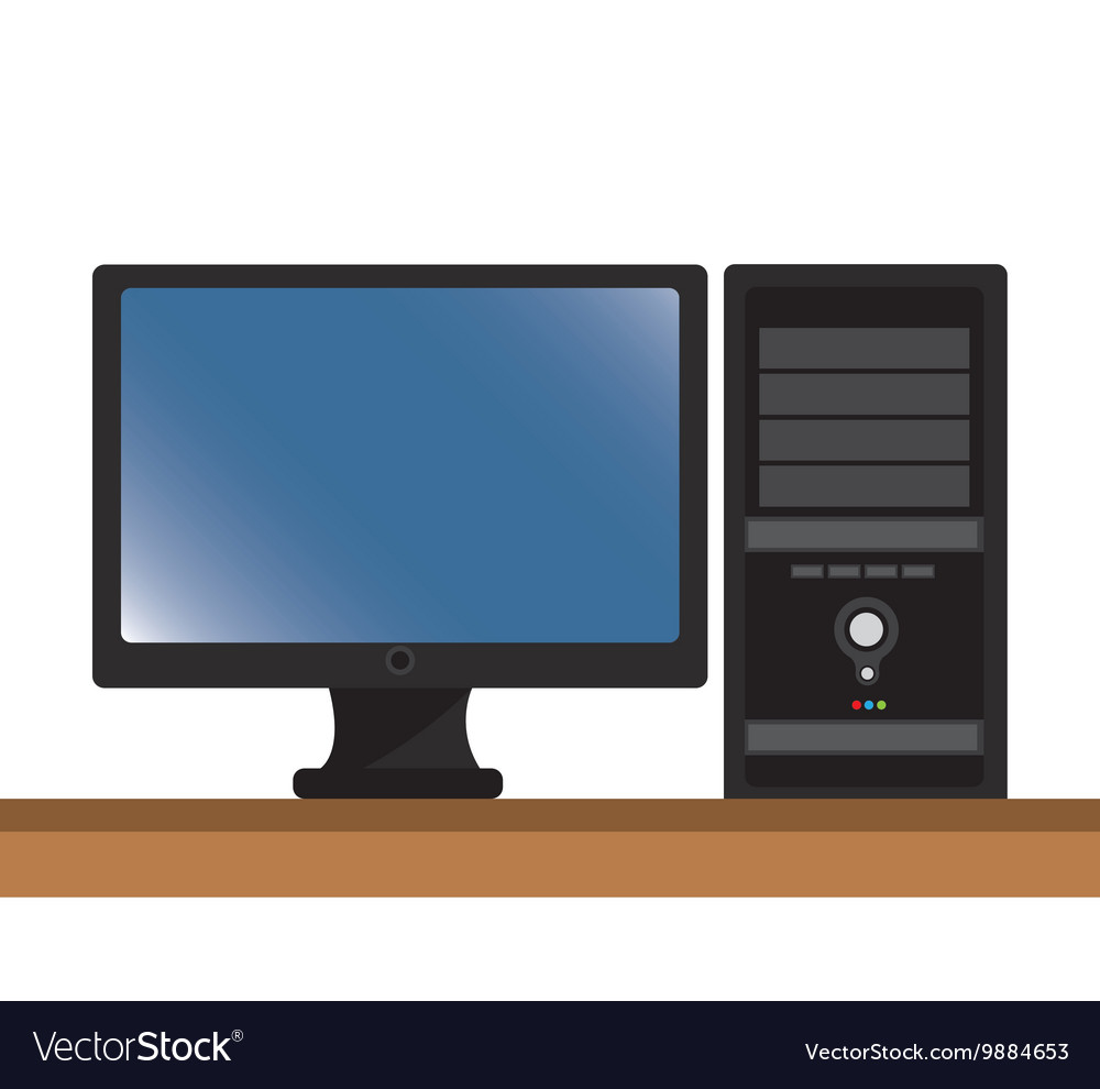 Computer desktop isolated icon design