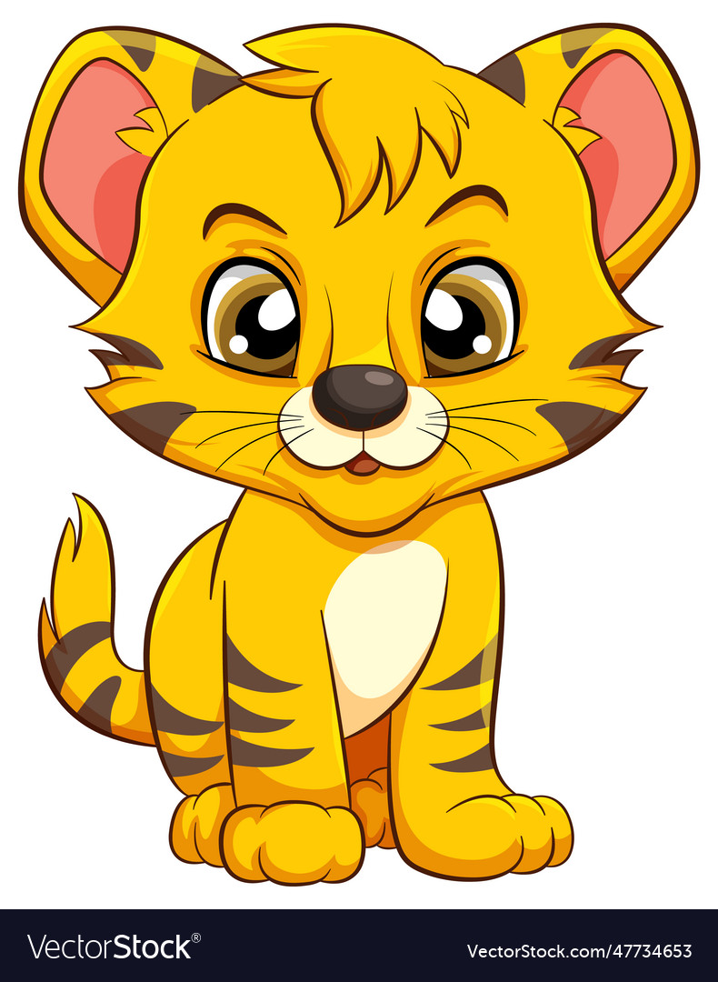 Cute tiger cartoon character