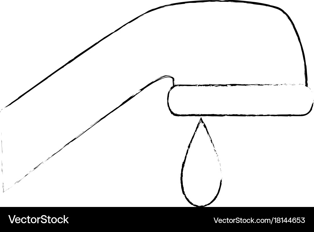 Water faucet isolated icon Royalty Free Vector Image