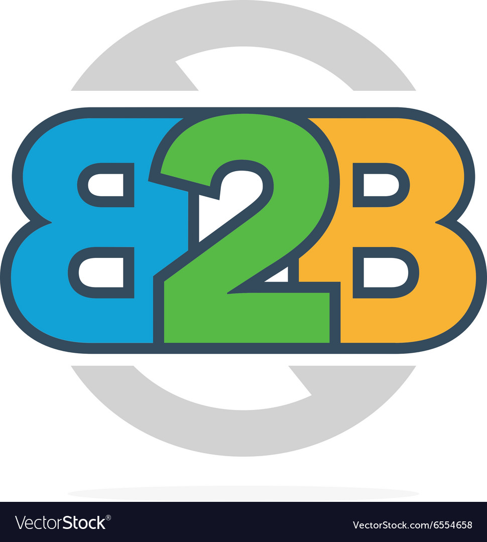 B2b Letters Logo Or Icon Business To Business Vector Image