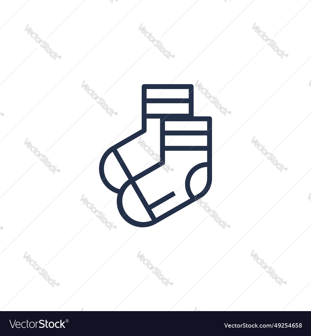 Clothes outline monochrome pair of men socks icon