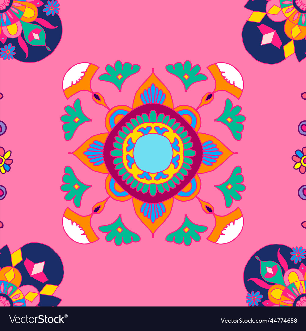 Diwali indian mandala pattern background vector image Diwali indian mandala pattern background