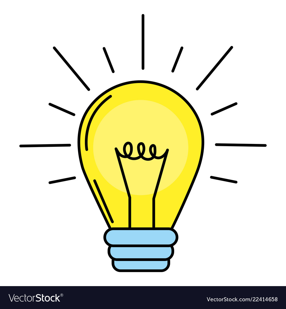 Light bulb symbol Royalty Free Vector Image - VectorStock