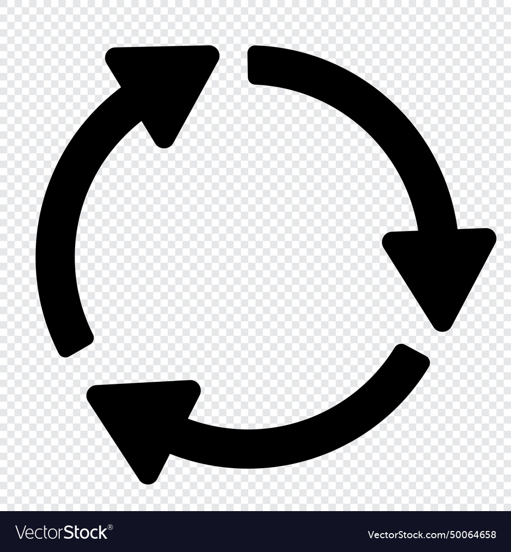 Recycle symbol icon or recycling arrows Royalty Free Vector