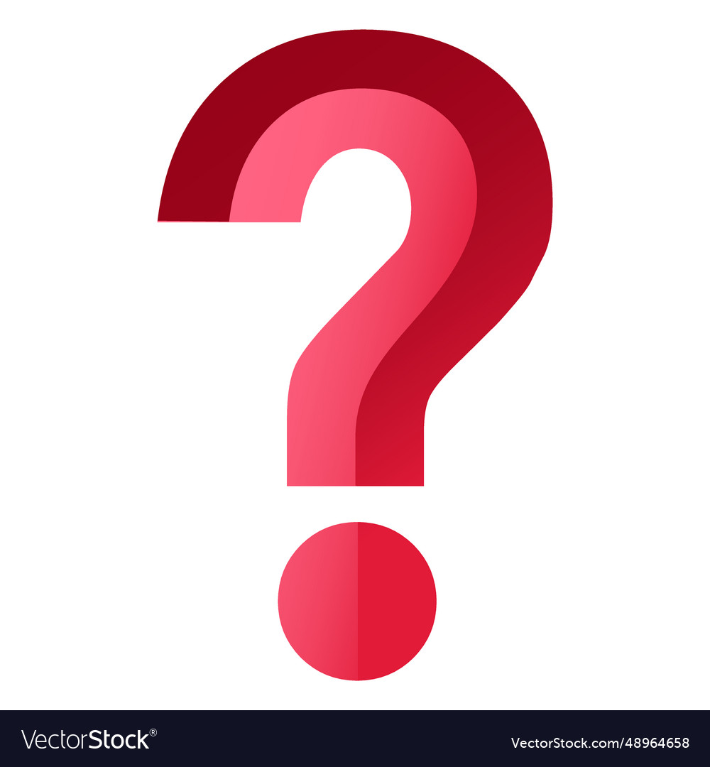 Red 3d Question Mark Royalty Free Vector Image 1023