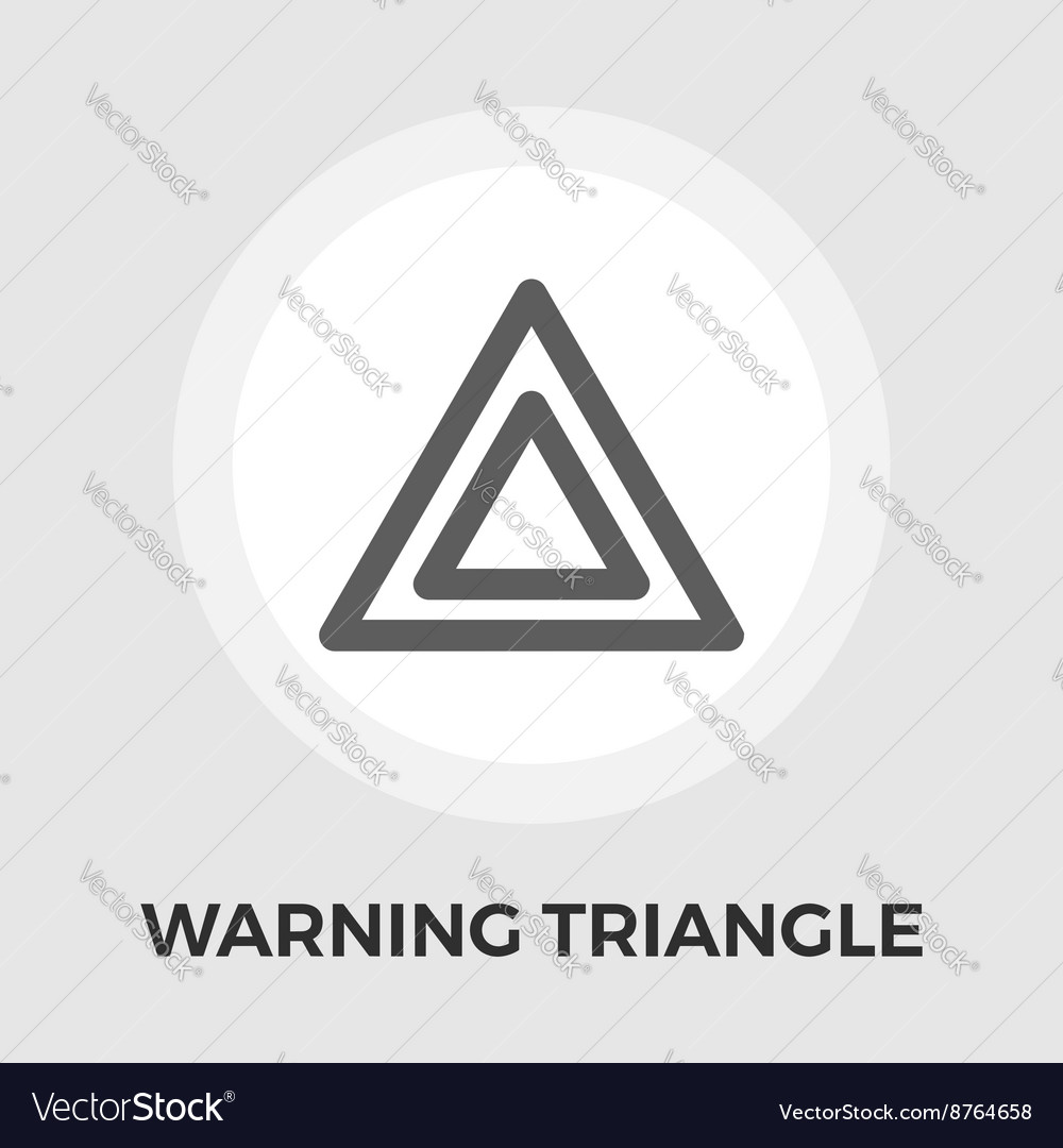 Warning triangle flat icon