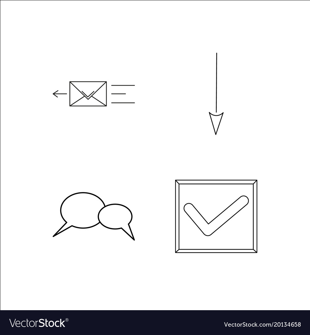 Web simple linear icon setsimple outline icons