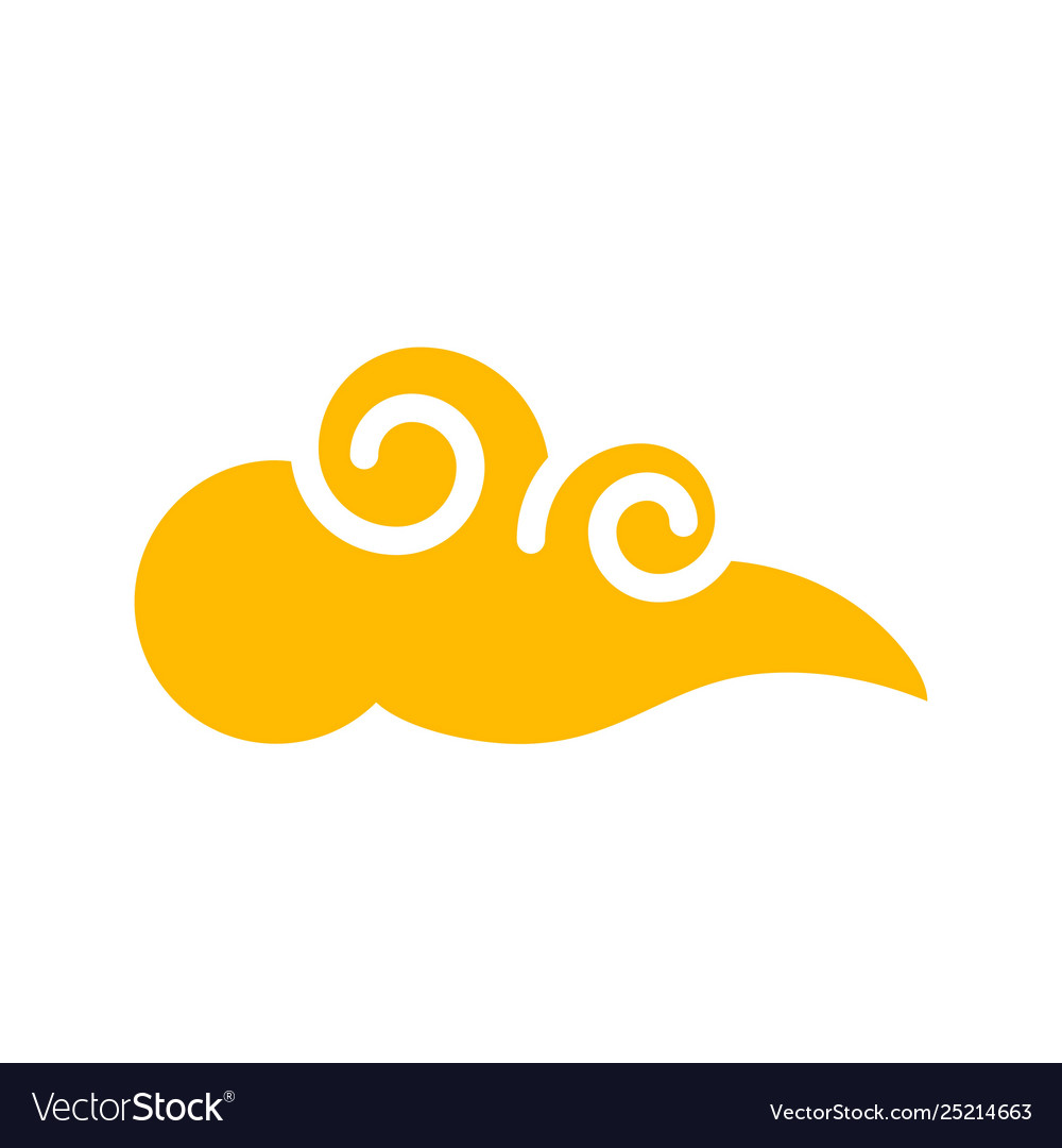 Chinese cloud lunar new year flat icon