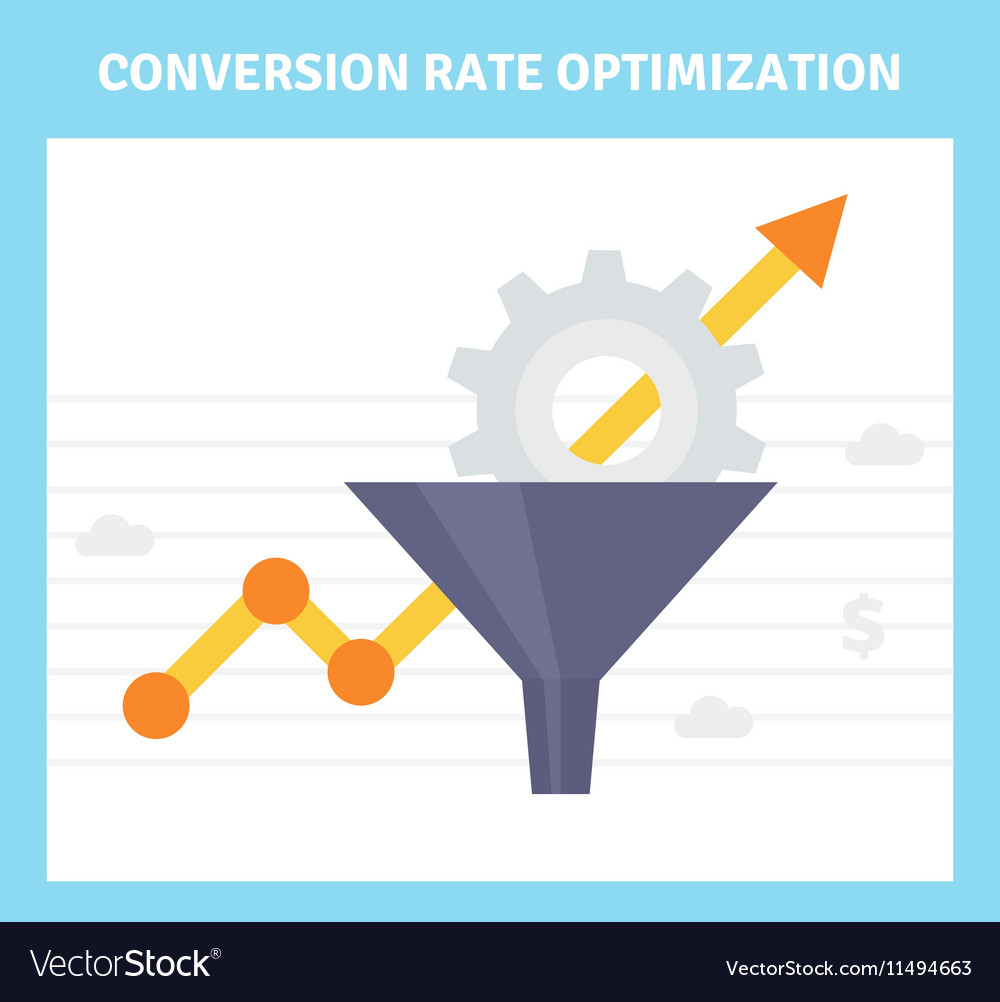 Conversion-Optimierungsbanner im flachen Stil