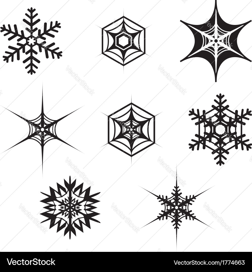 Decorative snowflakes Royalty Free Vector Image