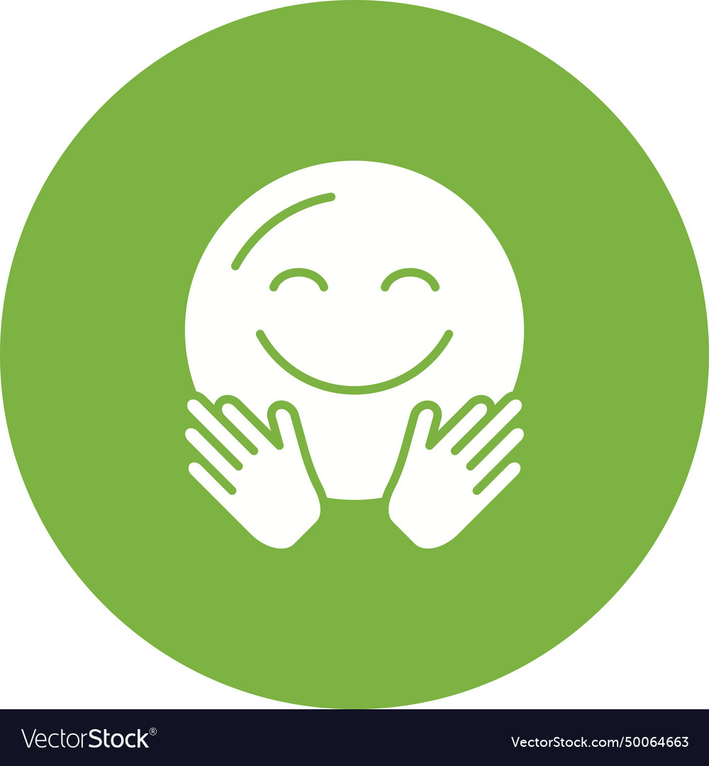 Hugging face icon image Royalty Free Vector Image