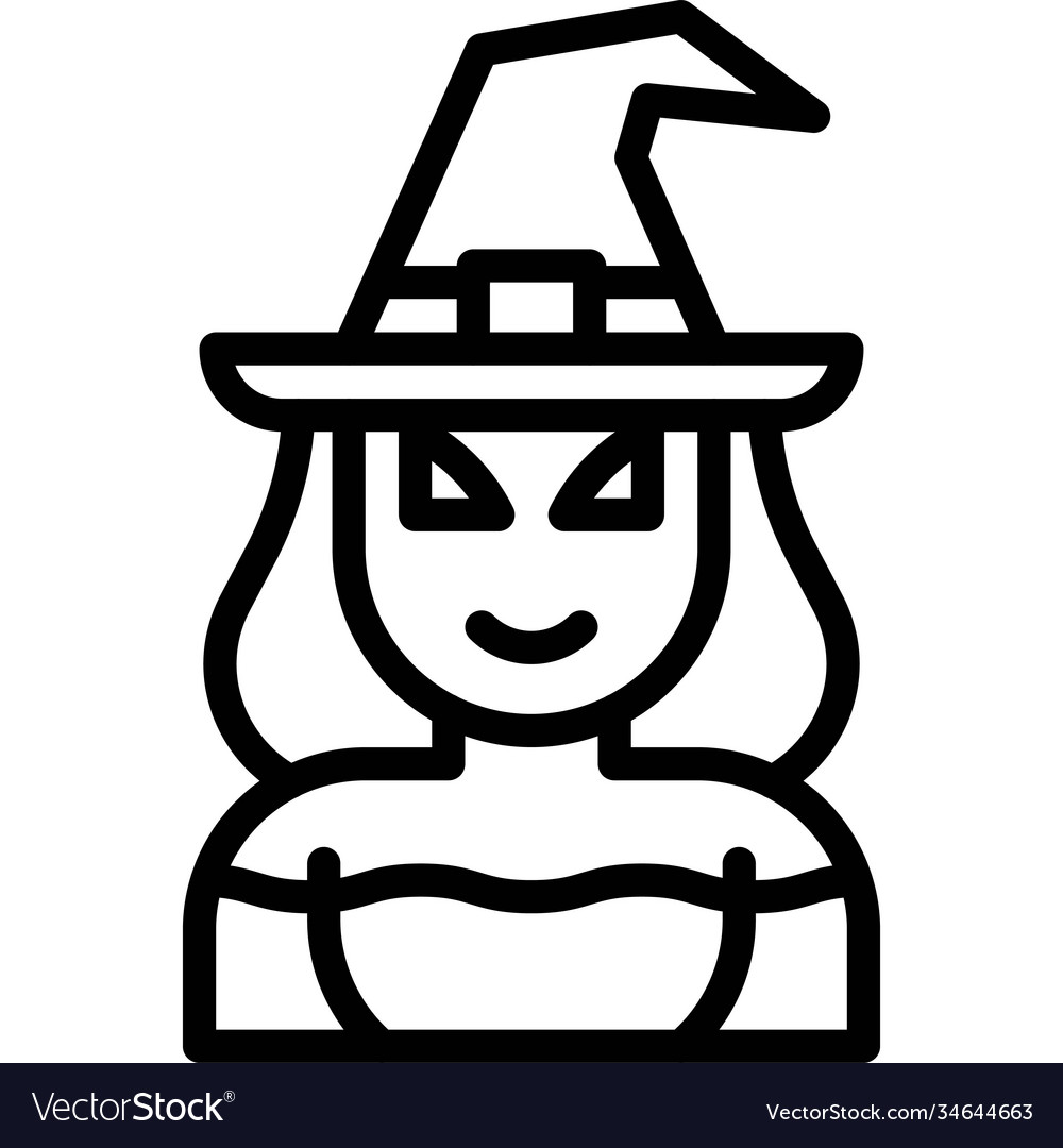 Witch costume icon halloween party