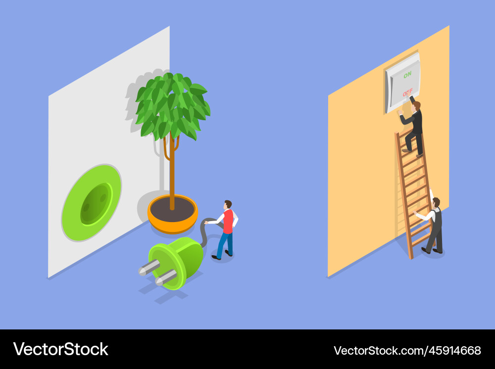 3d isometric flat conceptual Royalty Free Vector Image