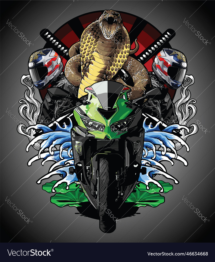 Biker template for graphic design Royalty Free Vector Image