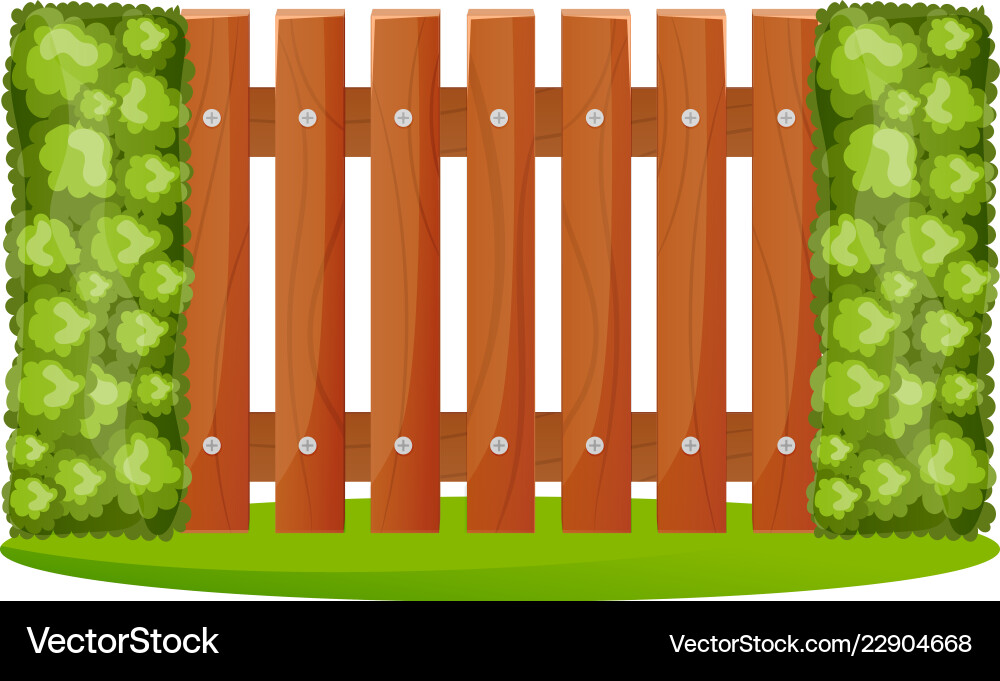 Decorative wooden fences Royalty Free Vector Image