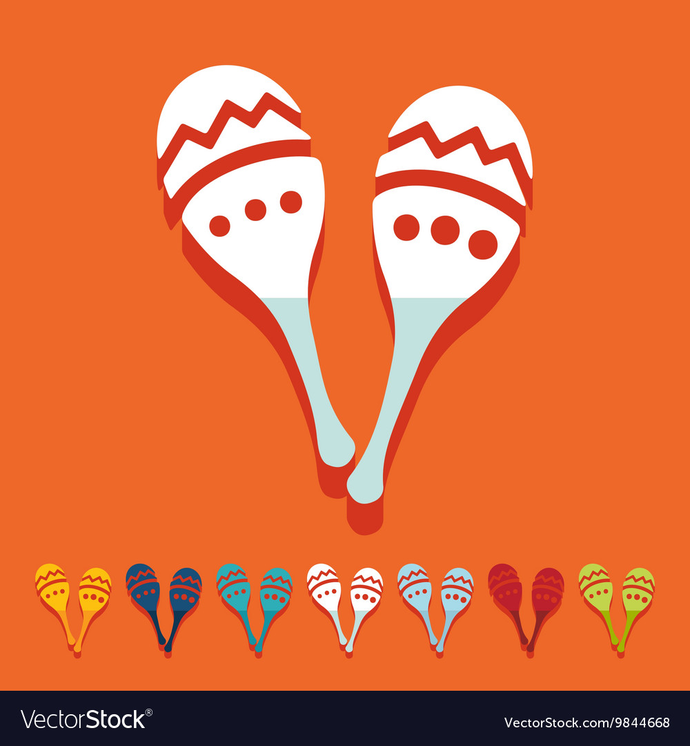 Flat design maracas