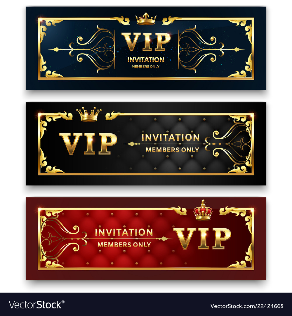 Golden Banner Gold Royal Crown Luxury Exclusive Vector Image
