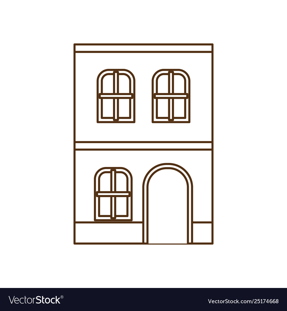 House with front view isolated icon