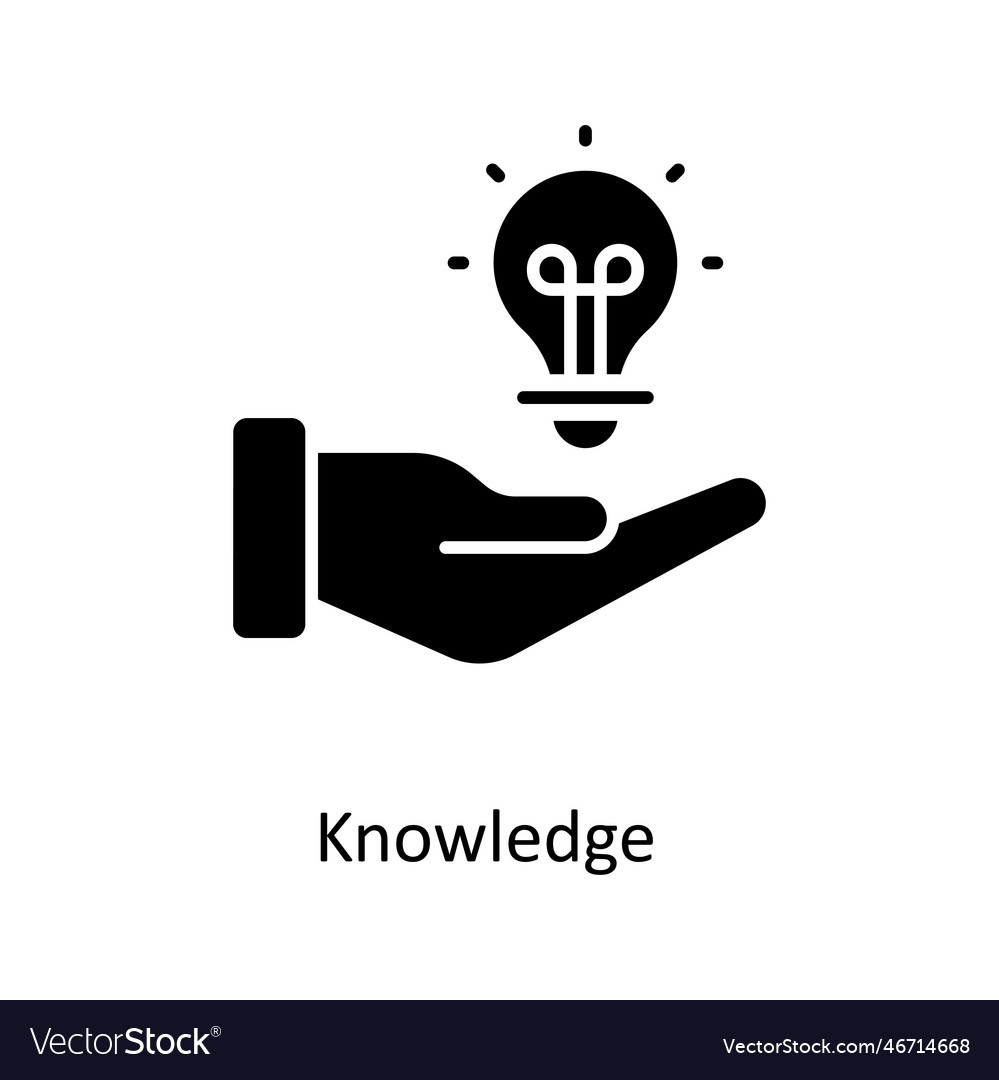 Knowledge solid icons simple stock illus