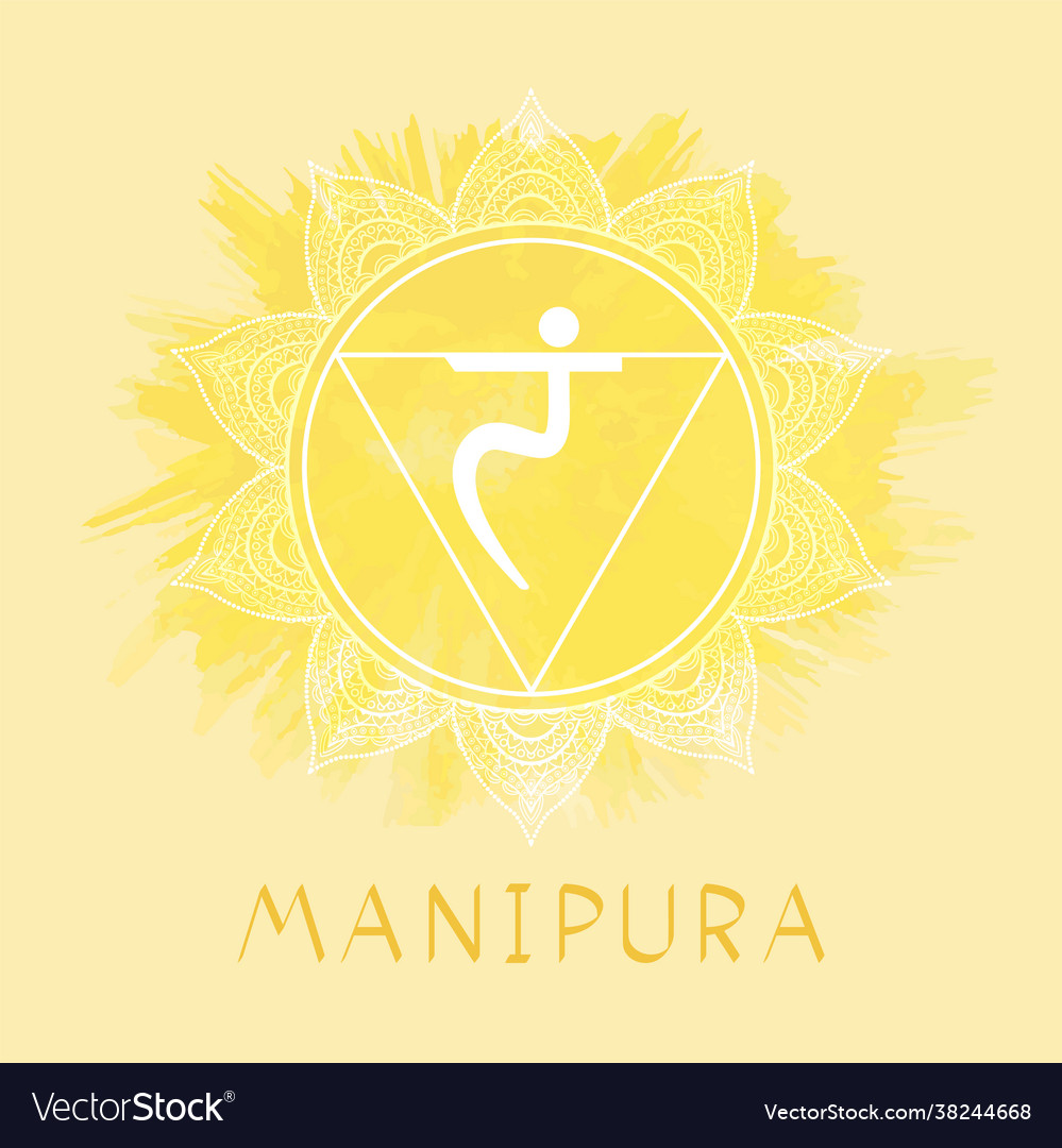 Manipura - solar plexus chakra Royalty Free Vector Image