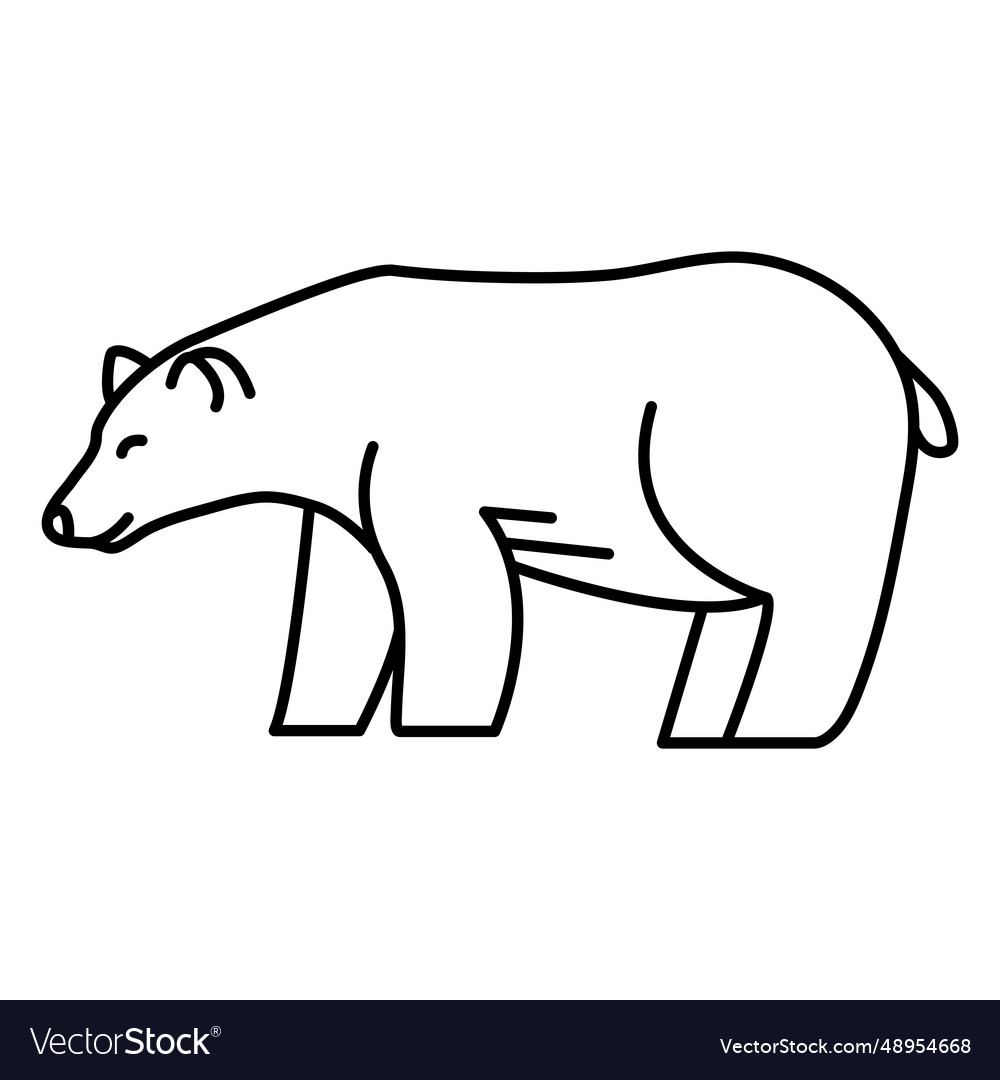 Polar Bear Line Kunst