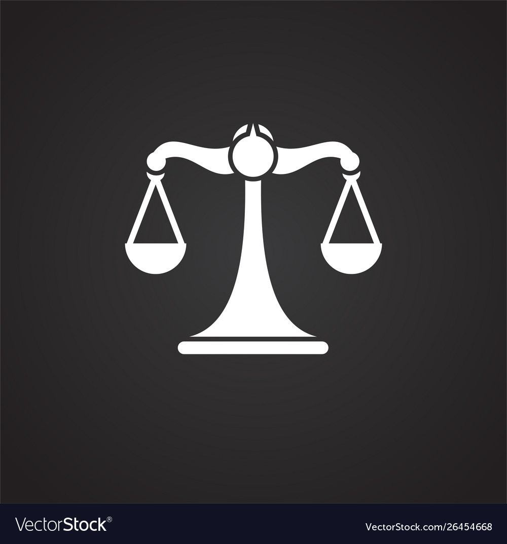 Scale icon on background for graphic and web vector image Scale icon on background for graphic and web