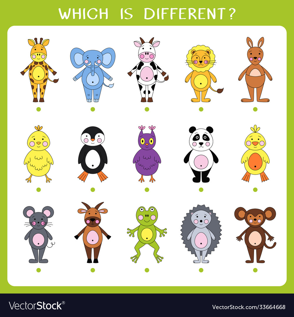 Simple logic game for kids Royalty Free Vector Image