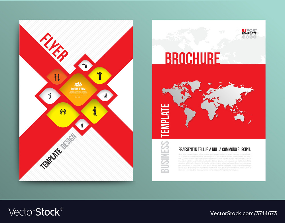 brochure flyer design layout template in a4 size vector image