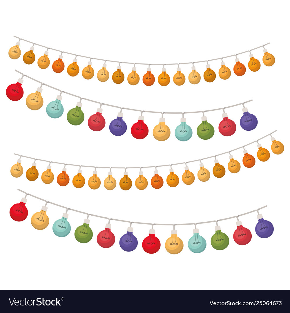 Christmas lights isolated icon Royalty Free Vector Image