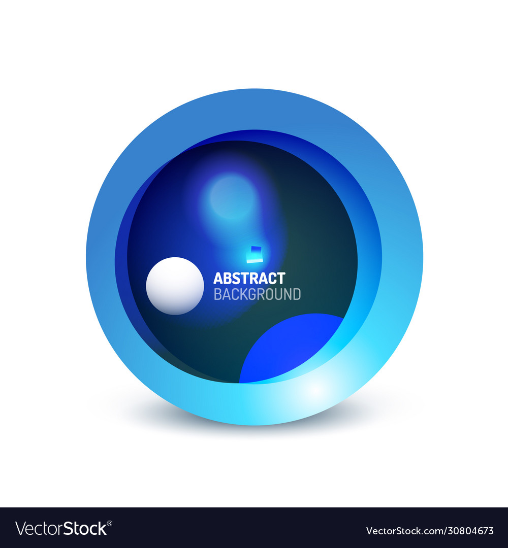 Circle button or banner for text design template vector image Circle button or banner for text design template