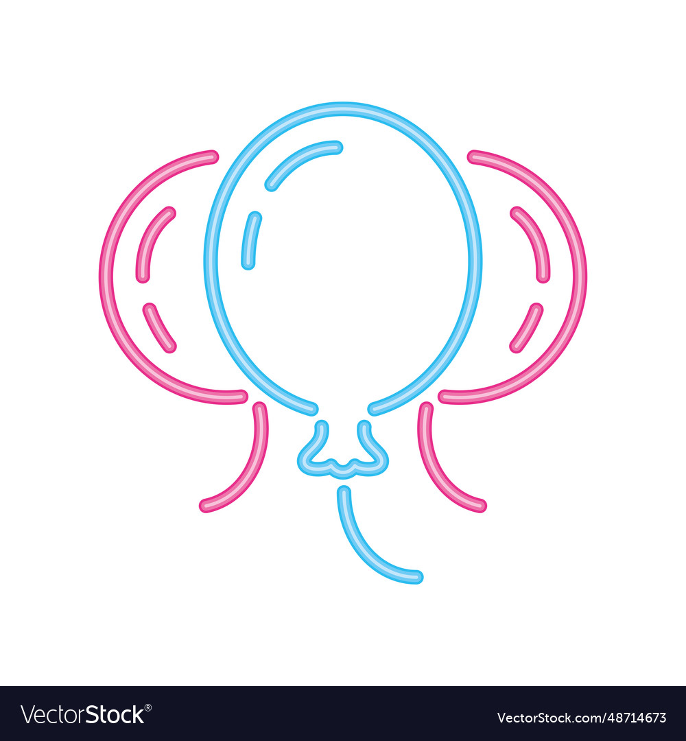 Helium neon balloons festive icon