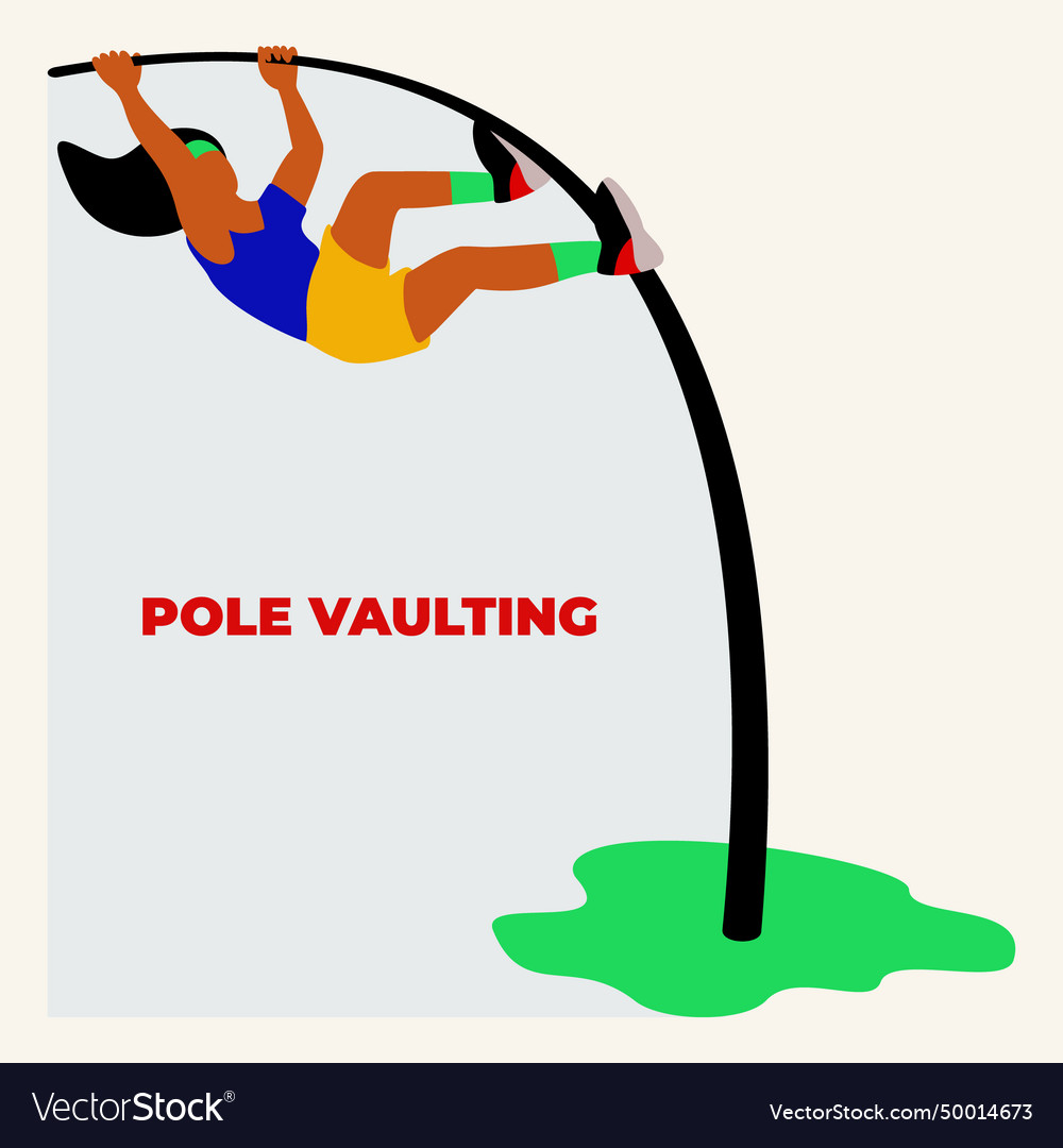 Pole vaulting summer sports Royalty Free Vector Image