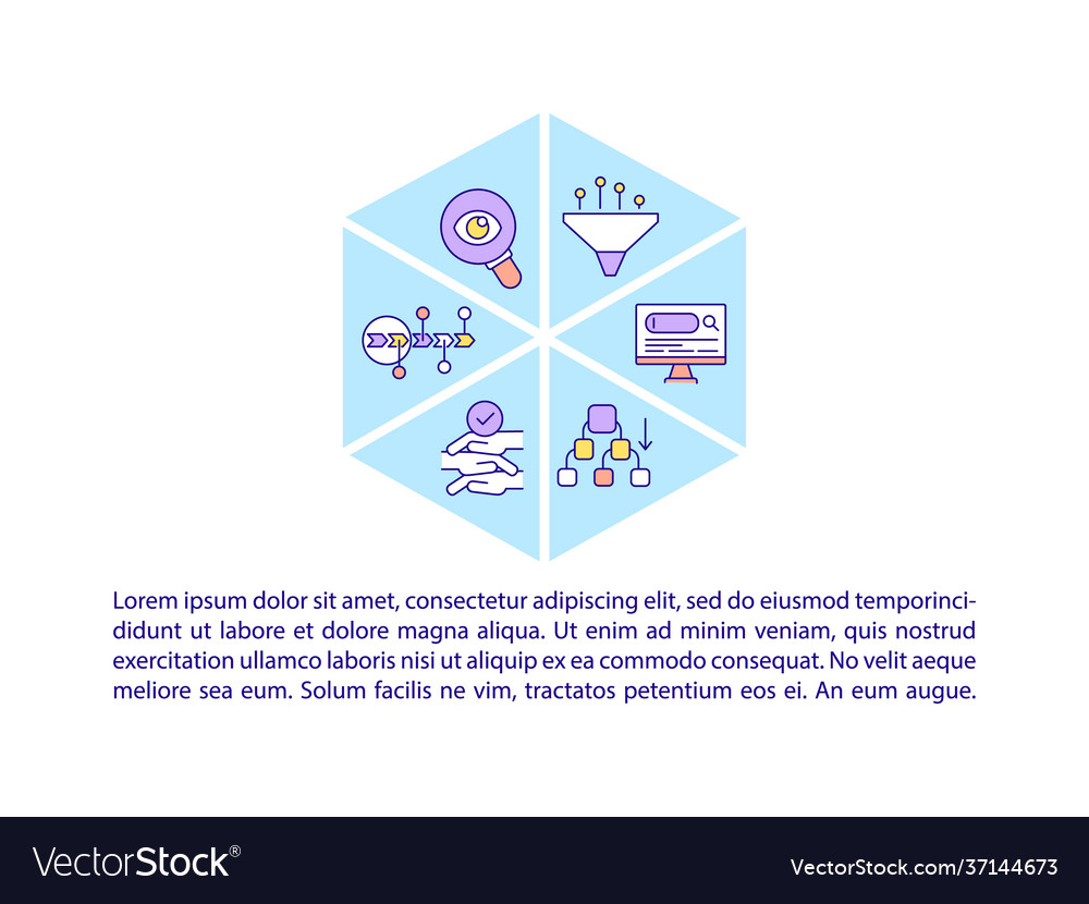 Problem solving efficiency concept line icons Vector Image