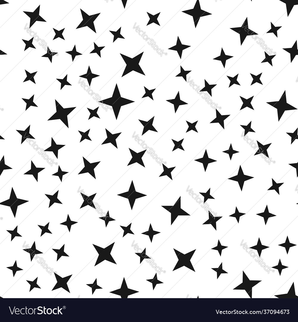 Random star shape pattern background seamlessly vector image Random star shape pattern background seamlessly