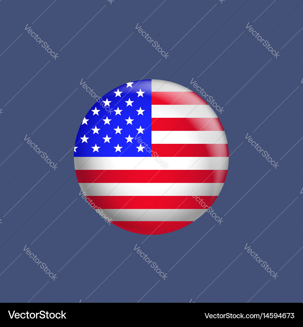 Usa flag badge Royalty Free Vector Image - VectorStock