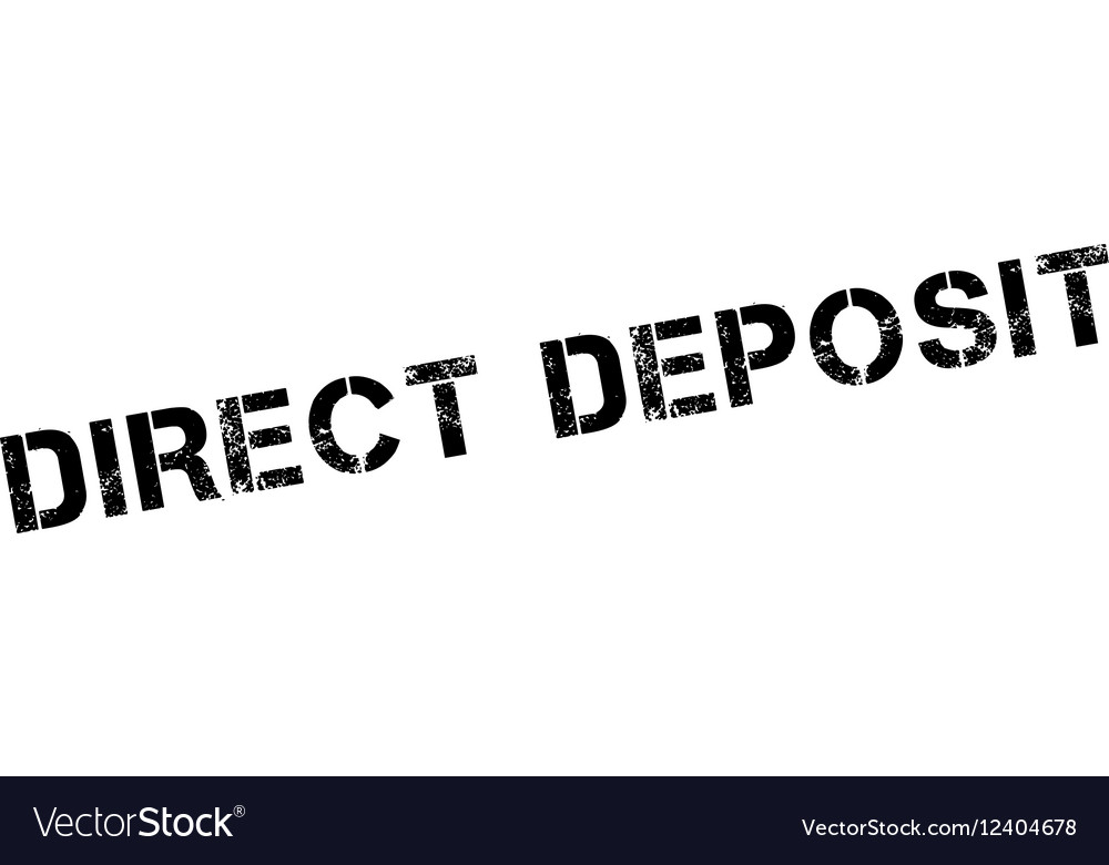 Direct deposit rubber stamp