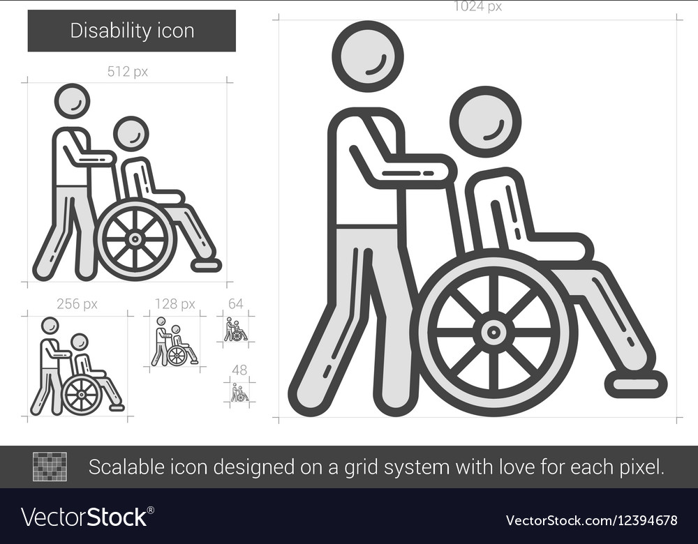 Disability line icon