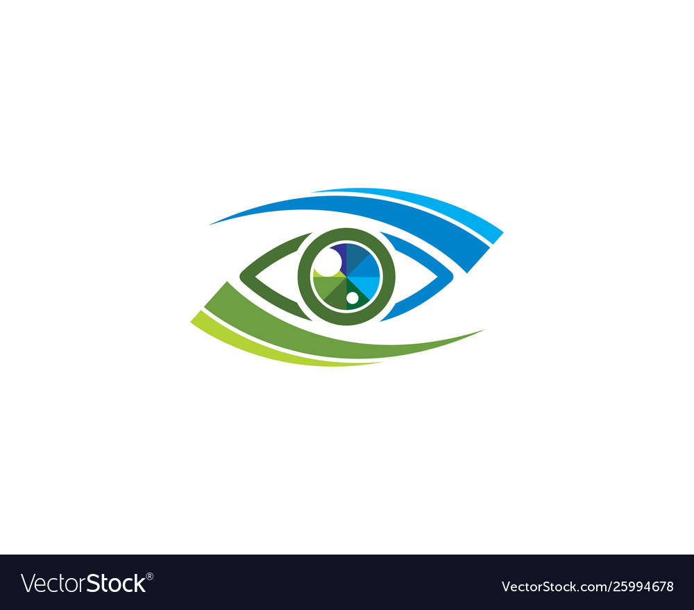 Eye icon logo template Royalty Free Vector Image