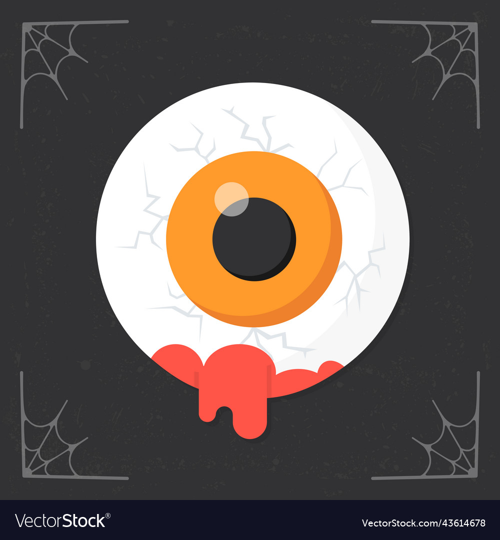 Eyeball with blood halloween icon