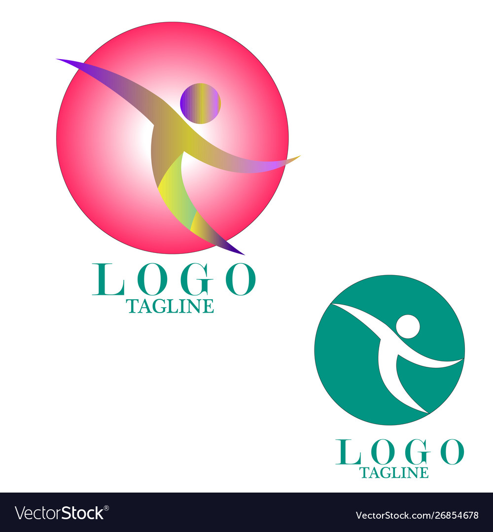 Health people logo template design